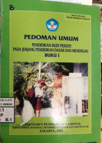 Image of Pedoman Umum Pendidikan Budi Pekerti